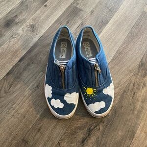 Basic Editions Custom Painted Loafers Size 7